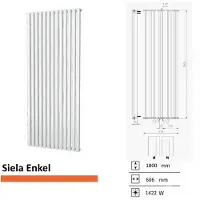 Boss & Wessing Handdoekradiator Siela Enkel 1800 x 606 mm Pergamon
