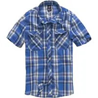Brandit Overhemd 'Roadstar' blauw / wit