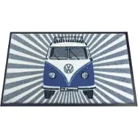 VW Collection Nostalgic Art Deurmat VW T1 Bus - Samba Strips blauw