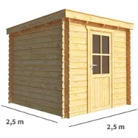 Warentuin Collection Blokhut, tuinhuisje Els-Amelie 250 cm bij 250 cm diep lessenaarsdak