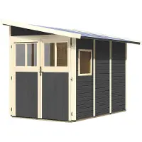 Karibu tuinhuis, berging, Wandlitz 3, terragrondkleur, 181x268x230 cm