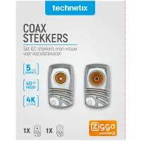Technetix IECMF-A+ Coax IEC schroef connectoren set / haaks
