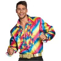Boland Party shirt regenboog | Maat XXL
