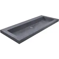 Mueller Single flat hardstenen meubelwasbak 100x46cm zonder kraangat