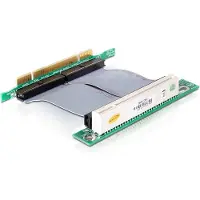 DeLOCK Riser kaart PCI 32 Bit met flexibele kabel links insteken, Accessoires voor moederborden