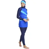 Zoggs badpak Aqua Reef Modesty dames polyamide blauw delig