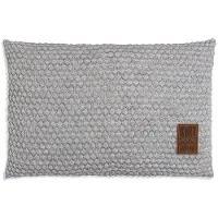 Knit Factory Juul Kussen - Licht Grijs/Beige - 60x40 cm