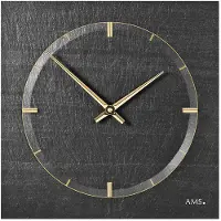 AMS Wandklok Leisteen - Aluminium 9516