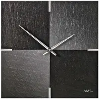 AMS Wandklok Leisteen - Aluminium 9520