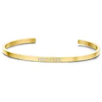 Key Moments 8KM-BG0006 Bangle met tekst Pretty girl, zirkonia one-size goudkleurig
