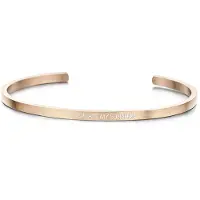 Key Moments 8KM-B00457 Stalen open bangle met tekst you are my sunshine zirkonia one-size rosékleurig