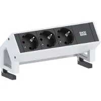 Bachmann DESK2 3x geaard stopcontact GST18 Inox