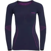 Odlo thermoshirt - long sleeve/ crew neck - dames - blue radiant - maat L