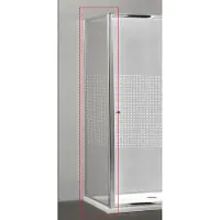 Allibert Vaste Wand Priva Universeel 90x190cm Kleine Vierkantjes