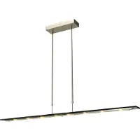 Masterlight Hanglamp Vigo nikkel (zwart glas) 130 cm