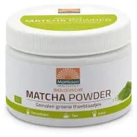 Mattisson - Biologische Matcha Poeder - Gemalen Groene Thee, Matcha Thee, Theeplant Camelia Sinensis - 125 Gram