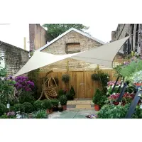 Perel Schaduwdoek - Waterafstotend - 5 x 5 m - 160 g/m² - Crème