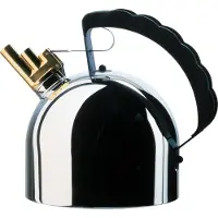 Alessi Fluitketel met koperen fluit en stalen bodem