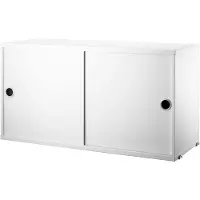 String Kast Met Schuifdeuren 30x78 Cm Wit - Kasten en vitrinekasten White - CD7830-12-1