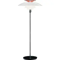 Louis Poulsen Ph 80 Vloerlamp Zonder Dimmer Wit Opalen Acryl / Chroom - Vloerlampen Staal White - 5744610816
