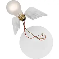 Ingo Maurer Wandlampe , Lucellino NT, dimbare, Wit, Woonkamer, Designer