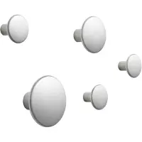 Muuto Dots wandhaak metaal 5-pack aluminium