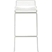 HAY Barstoel Hee Bar Stool Sled Base H75 Standard Glider White Powder Coated Steel