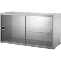String Vitrinekast 30x78 Cm Grijs - Kasten en vitrinekasten Grey - VS7830-61-1