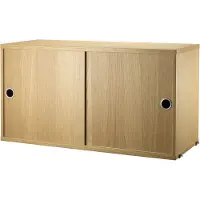 String kast met schuifdeur eik, 78x30 cm