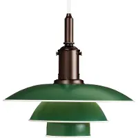 Louis Poulsen Hanglampe , PH 3 1/2-3, dimbare, Groen, Woonkamer, Metaal, Designer