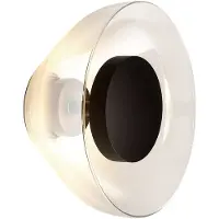 Marset Design wandlamp Aura, helder / transparant, Woon-/ Eetkamer, Glas, Design, Wandlamp design