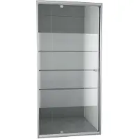 Van Marcke GO Nisdeur VM Go Gordon 107-122x190cm Verstelbaar 6mm Gematteerd Chroom