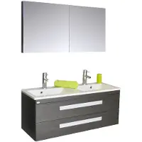Sanicare Badkamermeubelset q2 twee soft-close laden 120 cm antraciet