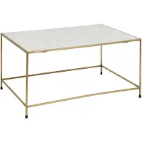 Nordal Timeless salontafel - wit marmer/messing