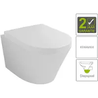 Boss & Wessing Bws wandcloset vesta 52 cm soft close diepspoel inclusief zitting