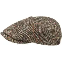 Stetson Hatteras Herringbone Flat Cap by