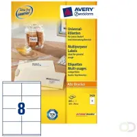Avery Zweckform Etiket Avery 3426 105x70mm wit 800 stuks