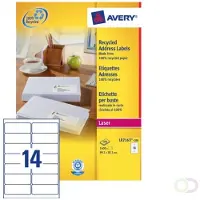 Avery Etiket LR7163-100 99.1x38.1mm recycled wit 1400 stuks