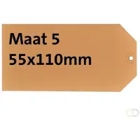 Rillprint labels met ophangoog 55 x 110 mm chamois (1000 stuks)