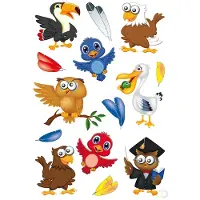Herma 3682 Stickers Nest vogels, Wiebelogen