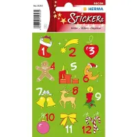 Herma 15253 Stickers adventkalender stickers 1-24, glitter