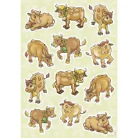 Herma 3262 Stickers MAGIC Koeien, Sponge