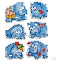 Herma 6843 Stickers nijlpaard, bewegende oogjes