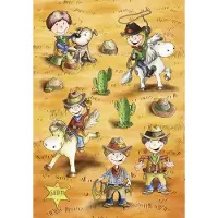 Herma 3264 Stickers MAGIC grappige Cowboys, 3D-Papier