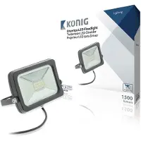 König LED Floodlight zonder Driver 20 W 1500 lm Zwart