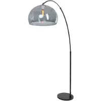 Steinhauer Arc lamp Stresa zwart met smoke glas