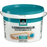 Bison Vloerbedekkingslijm verwijderbaar emmer 2.5 kg, kant & klaar, eenvoudig te verwerken, eenvoudig te verwijderen, zuinig, oplosmiddelvrij, makkelijk in gebruik