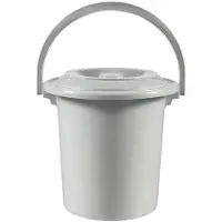 Curver Toiletemmer met deksel - 10L - 31 cm - Lichtgrijs