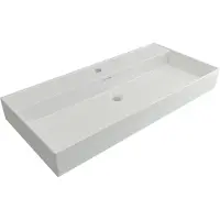 Plieger Wastafel Kansas Wit 1 Kraangat 100x45x12 cm