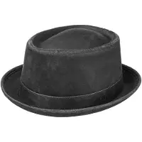 Stetson Hoed - Pork Pie CO/PES - zwart - Maat L
